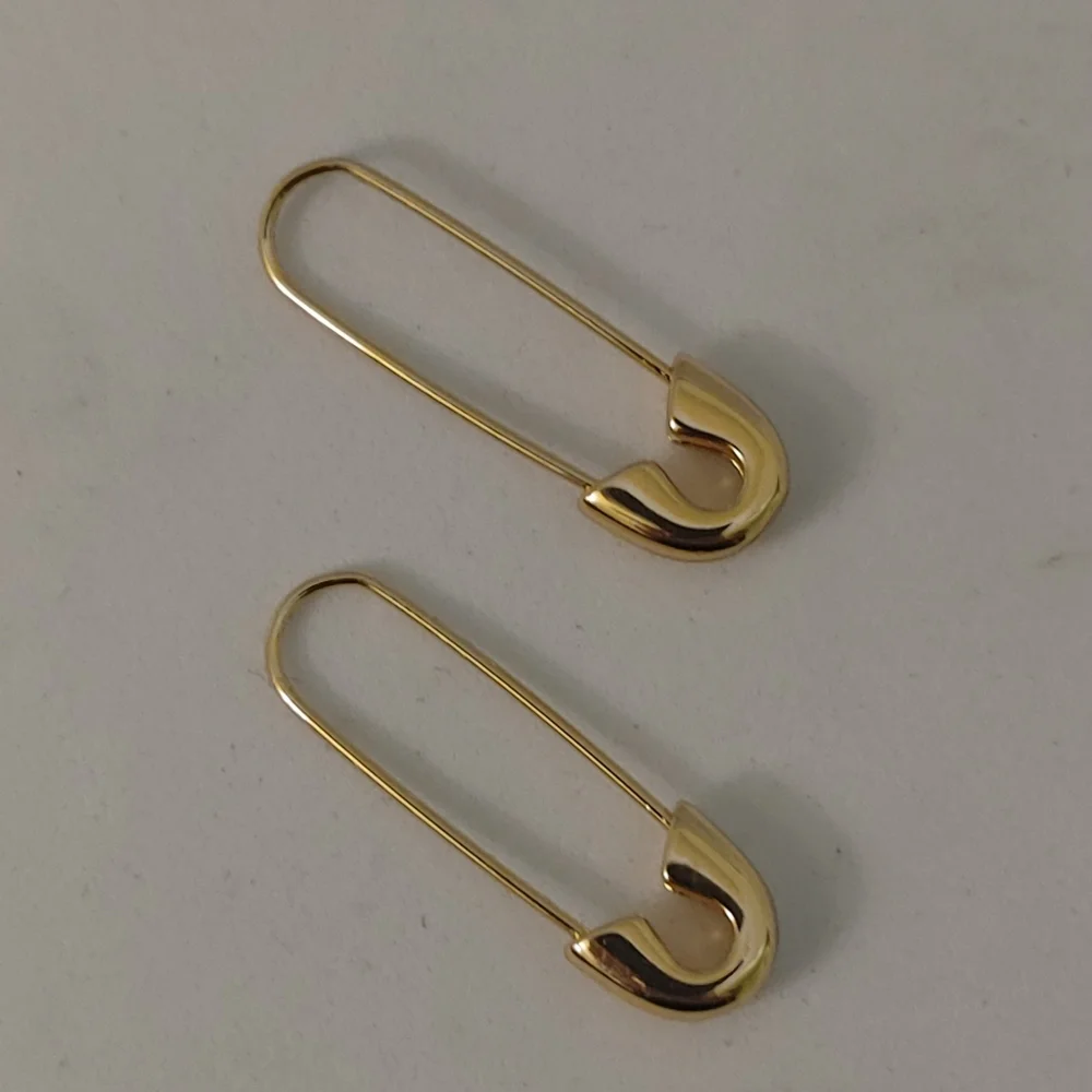 Sugarfix by Baublebar Gold Safety Pin Threaded Earrings Gold Tone